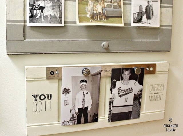 repurposed shutter photo display