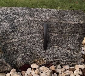 diy affordable boulder address plaque for outside