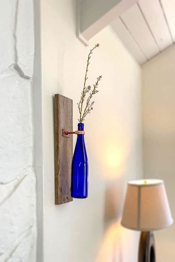 wine bottle wall vase decor