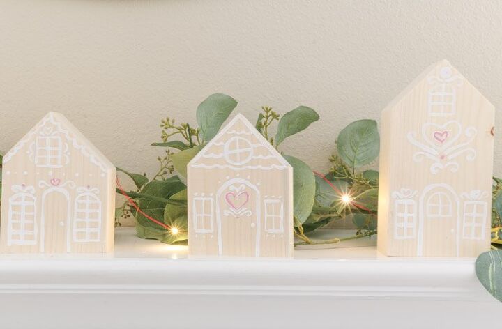25 sweet valentine s day ideas you should start saving for february, Simple Wooden Gingerbread Houses For Valentines Day