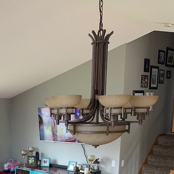 20 times people gave facebook marketplace finds stunning makeovers, DIY Waterfall Chandelier