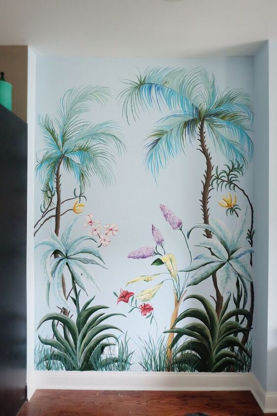 20 ideas para la pared que deberas ver antes de coger el rodillo de pintura, Mural de pared pintado a mano DIY