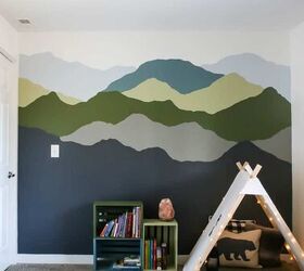 20 wall ideas you should see before you pick up that paint roller, Mountain Mural Tutorial