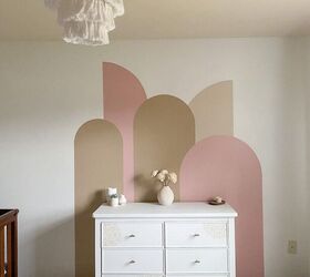 20 wall ideas you should see before you pick up that paint roller, How to Make a Modern Arches Color Block Wall