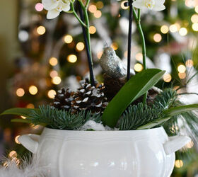 beat the january blues with these 15 lovely winter decor ideas, Create a Winter Arrangement Using a Tropical