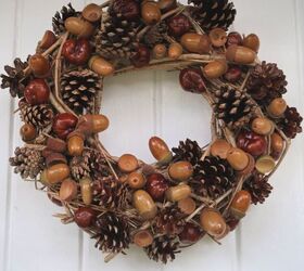 beat the january blues with these 15 lovely winter decor ideas, How To Make An Easy Acorn And Pinecone Wreath