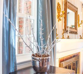 beat the january blues with these 15 lovely winter decor ideas, DIY Frosted Branches