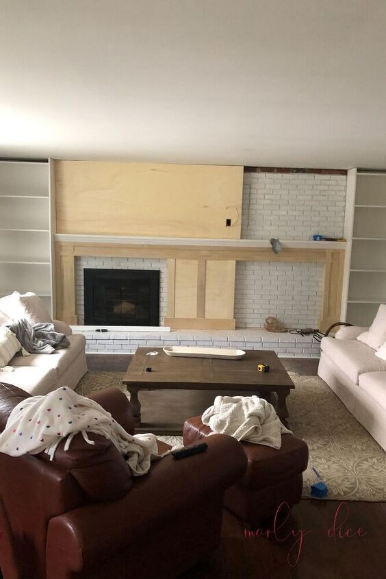 how to make a diy fireplace mantel built in bookcases