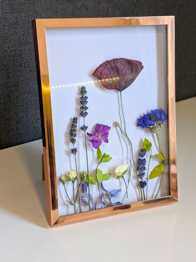 14 ways to use your valentine s day bouquet instead of throwing it out, Framed Dried Flowers