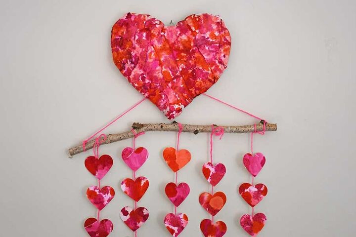 colorful valentine s paper wall decor