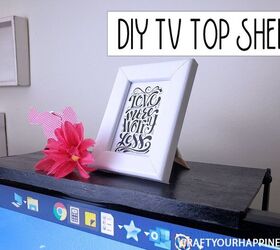 diy tv top shelf from paint sticks