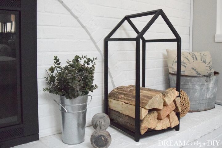 s 25 ways to make your home feel warm inviting after the holidays, DIY Modern Firewood Holder