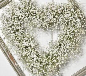 heart shaped wreath with baby s breath