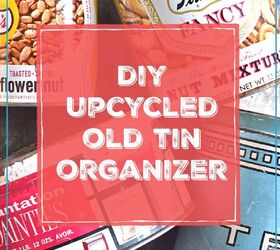 upcycled old tin organizer diy