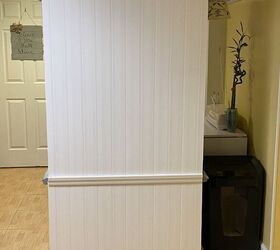creating a decorative armoire back to use it as a room divider