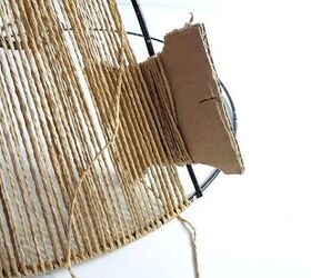 easy wrapped lampshade makeover