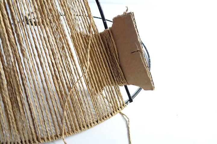 easy wrapped lampshade makeover