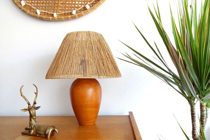 easy wrapped lampshade makeover