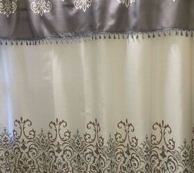 no sew shower curtain valance 2, Valance Hung on Top Rod