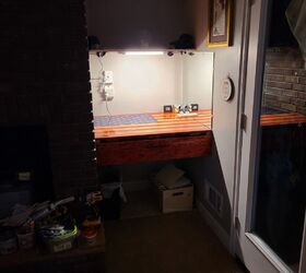 building a floating desk, Installing under shelf lighting