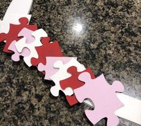 create puzzle piece valentine heart wreath