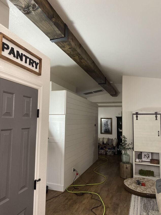 how to diy a faux wood beam