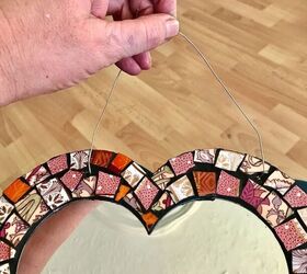 how to transform your old crockery into a beautiful mirror frame, Hanging wire