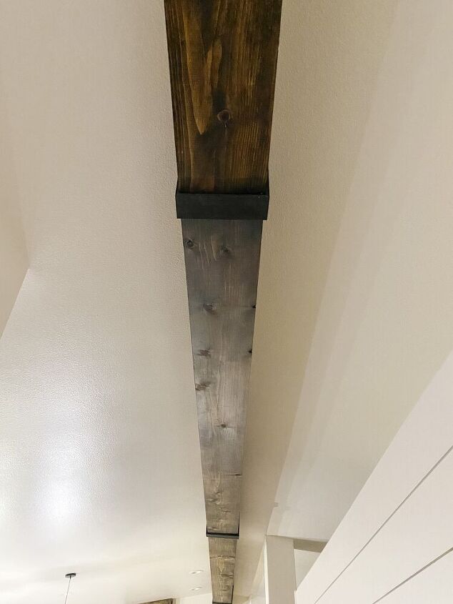 how to diy a faux wood beam