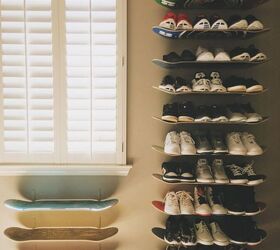 s 60 genius organizing ideas that will change your life this year, Recycle Old Skateboards