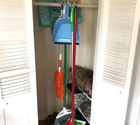 s 60 genius organizing ideas that will change your life this year, Hang Your Cleaning Tools With Hangers