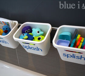 s 60 genius organizing ideas that will change your life this year, Keep bathtub toys at bay with hanging bins
