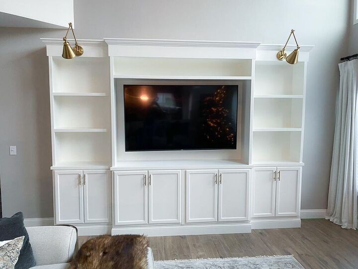 our diy built in media center reveal material list cost included