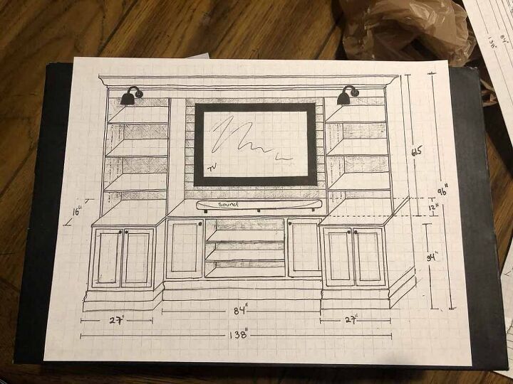 our diy built in media center reveal material list cost included