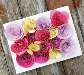 s 25 sweet upcycles that made us smile this month, Upcycled Framed Rolled Paper Flower Decor