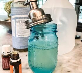 make your own foaming hand soap in a mason jar