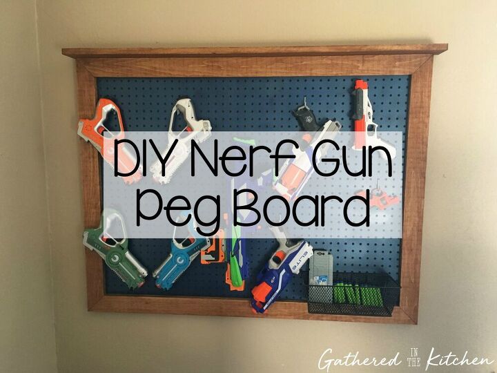 diy nerf gun peg board organizer