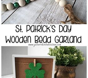 st patrick s day wooden bead garland