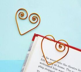 wire heart bookmark