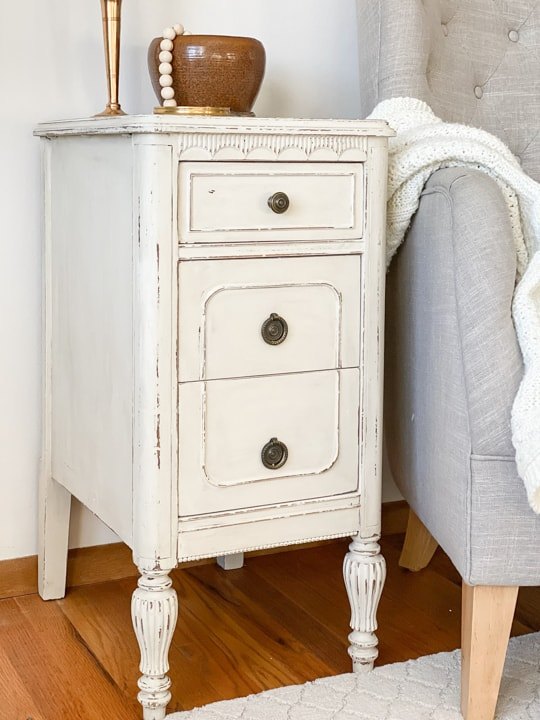 diy painted and glazed side table