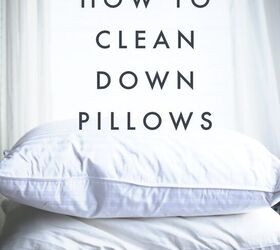 how to clean down pillows