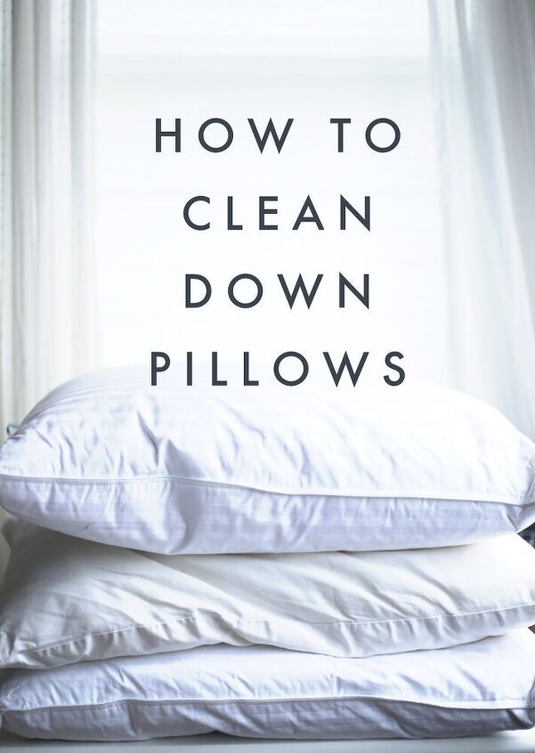 how to clean down pillows