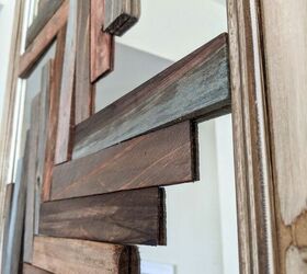 create unique wall art for under 25 using an old mirror wood shims