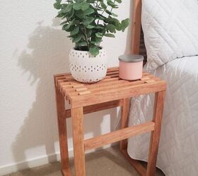 simple yet stylish bedroom bench and end table, End Table made with left over pieces