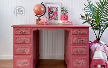 Cambio de imagen de los muebles de escritorio rosa