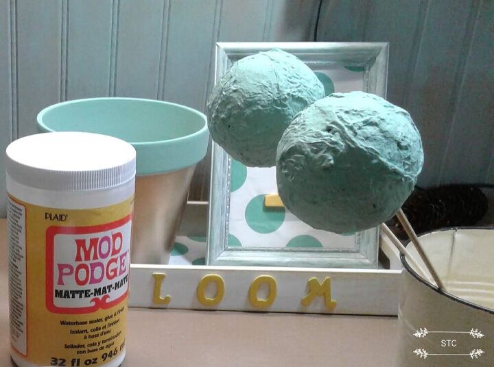 criando orbes decorativos de bolas de isopor, Novo acabamento texturizado
