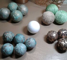 creating decor orbs from styrofoam balls, Various Orb Finishes