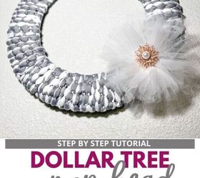 how to make a 2 diy wreath with easy tulle bow using a mop head