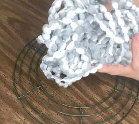 how to make a 2 diy wreath with easy tulle bow using a mop head
