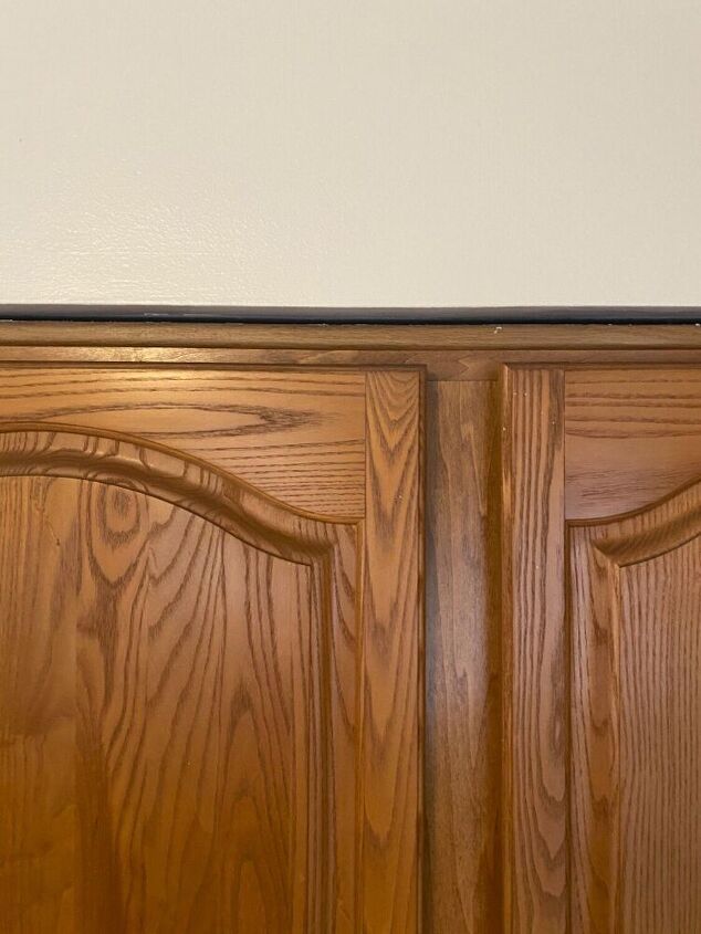 how to fix gap between kitchen cabinets and soffit