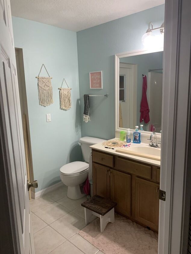 peachy clean bathroom makeover